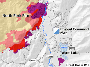 Fire progression map.