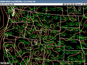 METARs and MSLP.