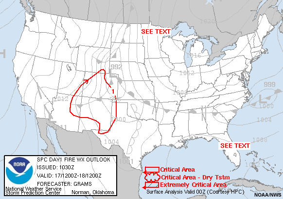 SPC fire weather outlook, 17 Apr 06.