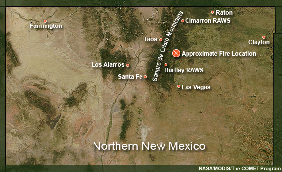 Map of northern New Mexico.