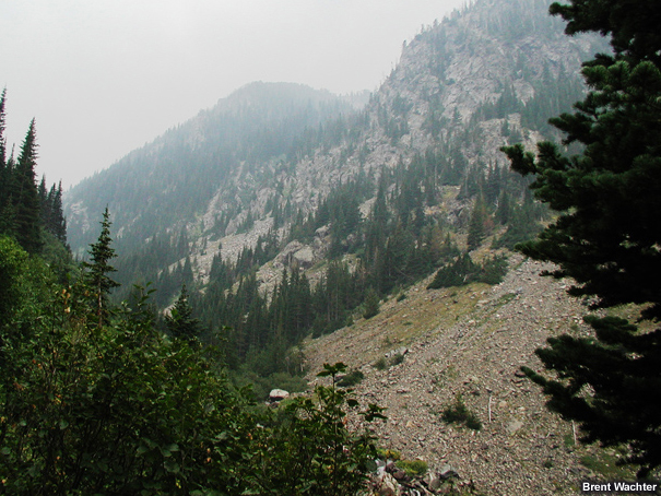 Rockly upper slopes above Rough Draw.